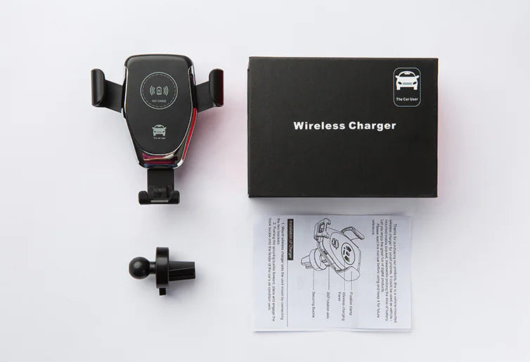 Wireless Car Charger – 18W Fast Mini Phone Charging Dock | Micro USB Compatible