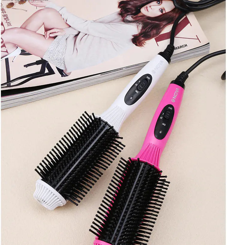 2-in-1 Hair Straightener & Curling Comb – Fast Heating Styling Tool for All Hair Types