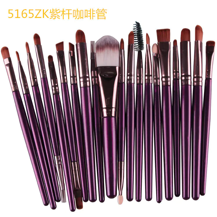 20-Piece Professional Makeup Brush Set – Face & Eye Cosmetic Tools with Soft Nylon Bristles