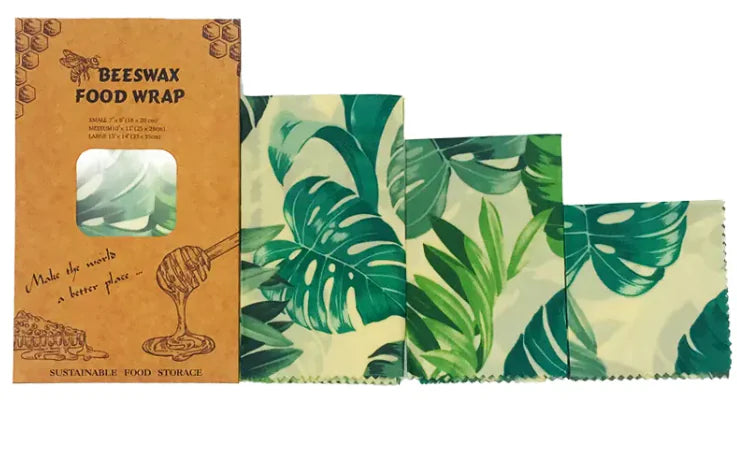 Reusable Beeswax Food Wrap – Eco-Friendly, Washable Alternative to Plastic Wraps