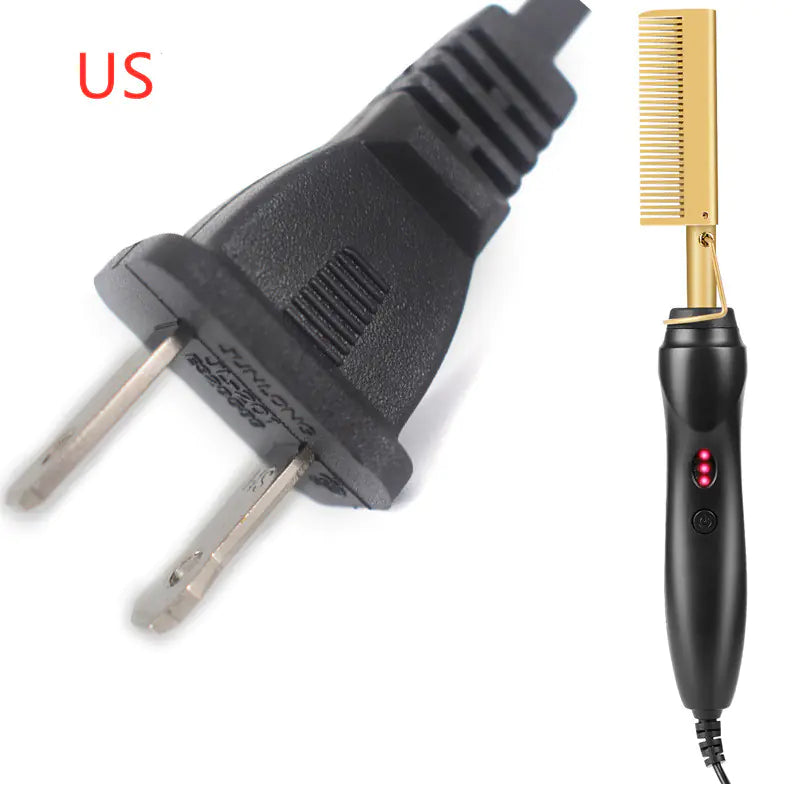 Electric Curling Comb – Wet & Dry Ceramic Hot Comb for All Hair Types