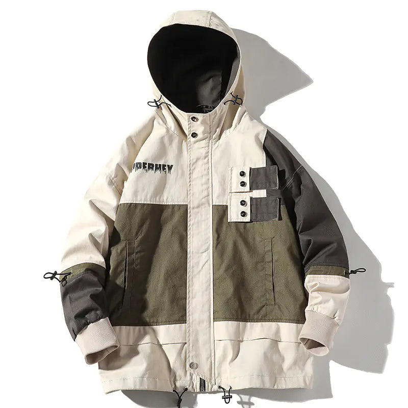 Urban Men’s Oversized Hooded Jacket – Casual Autumn Streetwear
