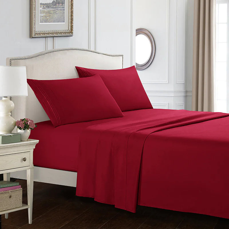 Polyester Modern Bed Sheet Set – 3/4-Piece Bedding Collection