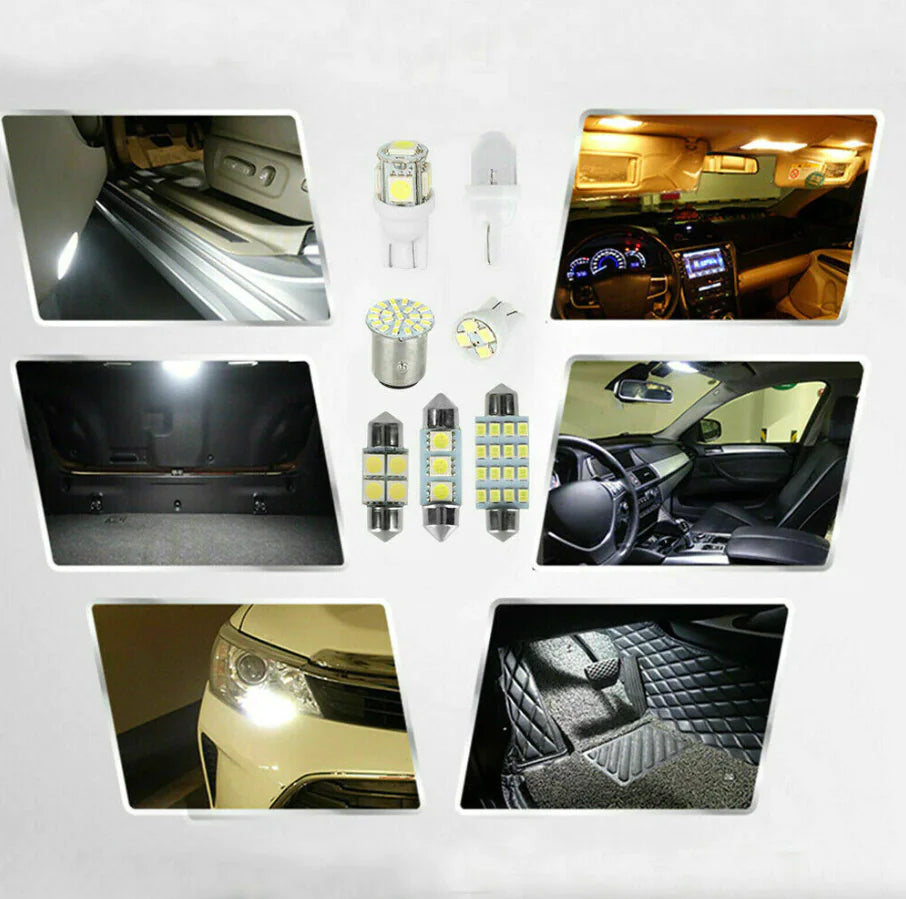 28pcs Car Interior LED Light Bulb Set – Dome, Map, Door, Trunk, License Plate