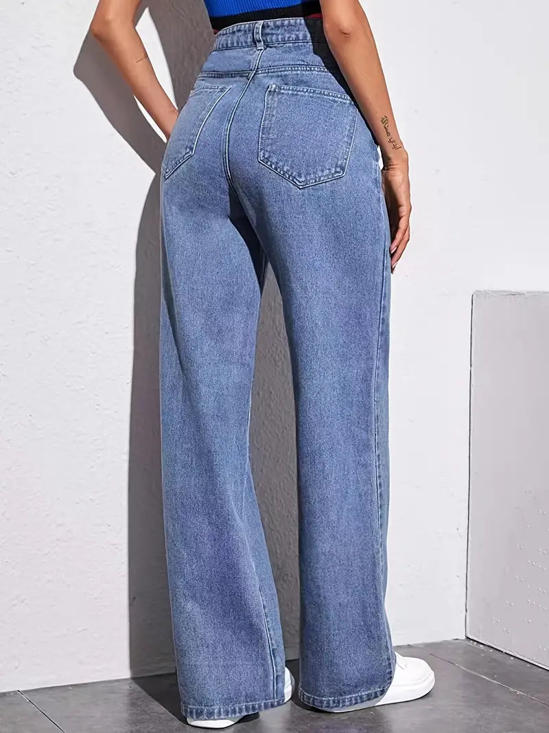 High Rise Loose Baggy Fit Boyfriend Jeans – Women’s Wide Leg Denim