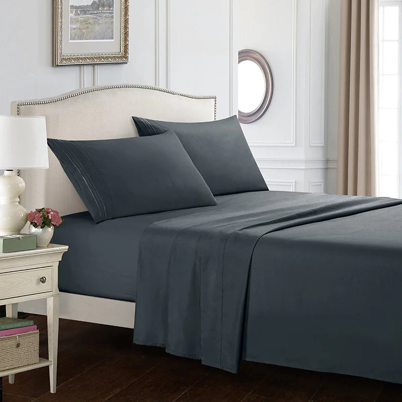 Polyester Modern Bed Sheet Set – 3/4-Piece Bedding Collection