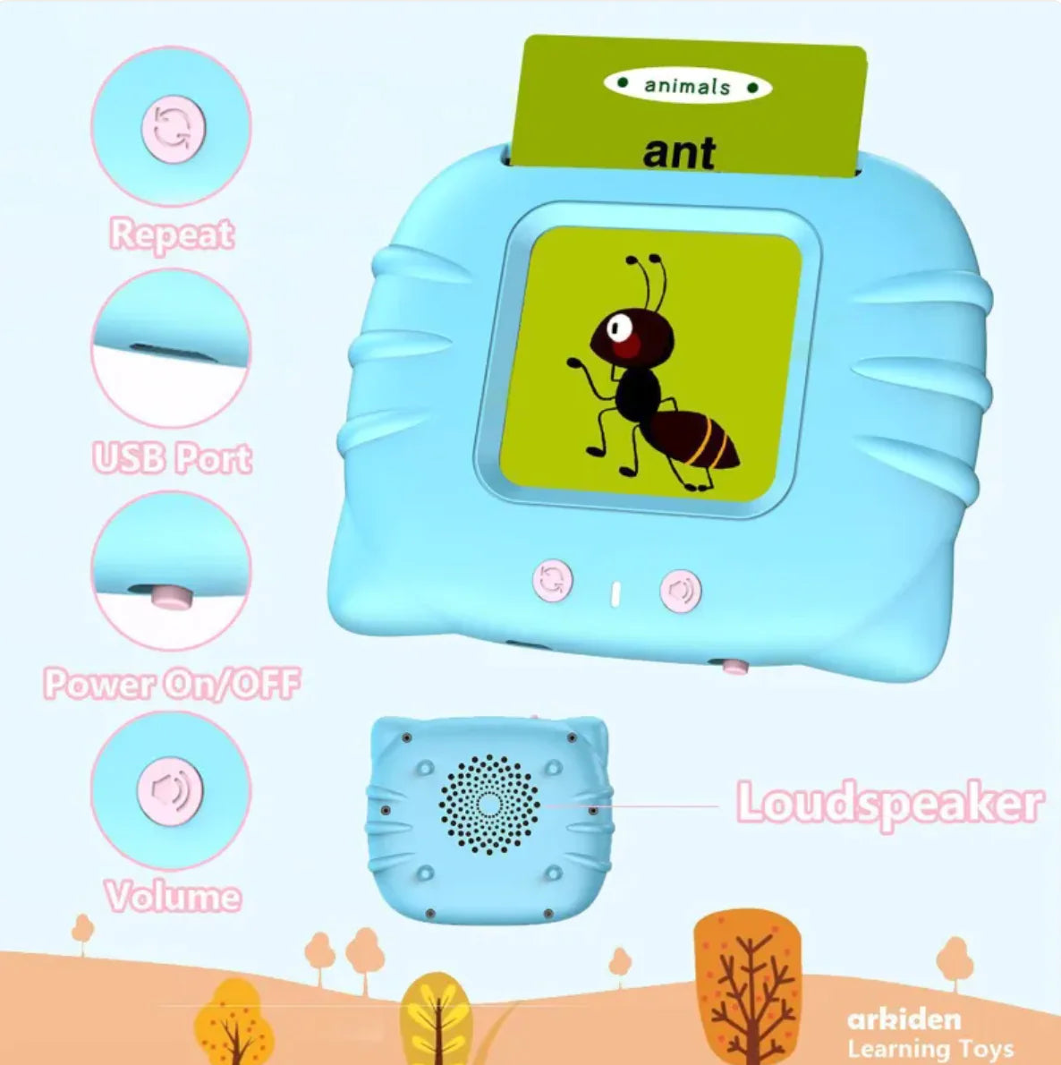 Kids' Smart Card Learning Machine – Interactive Audio Educational Toy with 224 English Books | Free Shipping