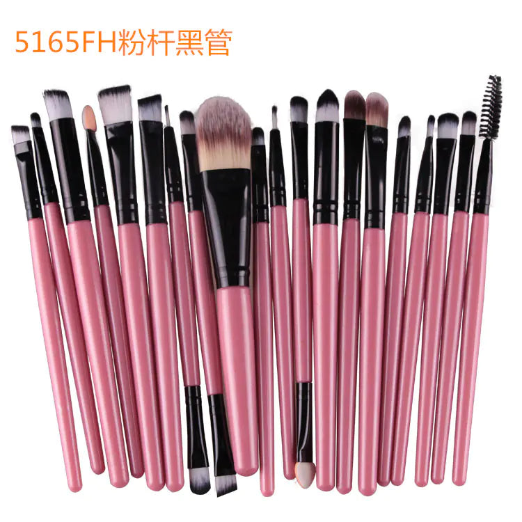 20-Piece Professional Makeup Brush Set – Face & Eye Cosmetic Tools with Soft Nylon Bristles