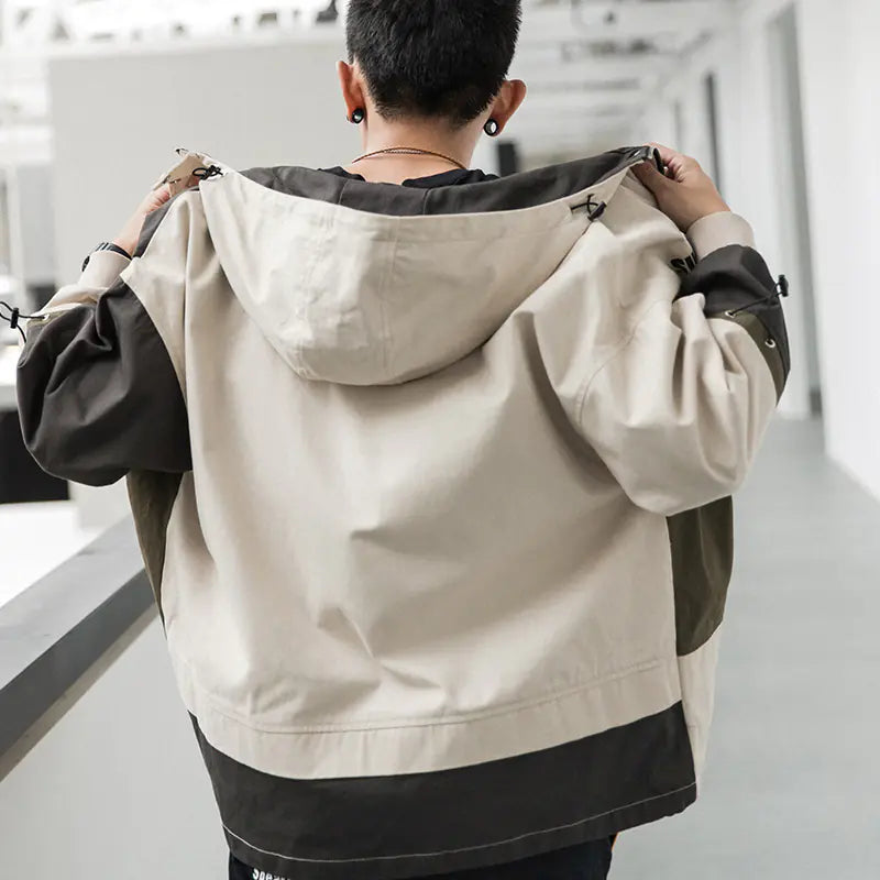 Urban Men’s Oversized Hooded Jacket – Casual Autumn Streetwear