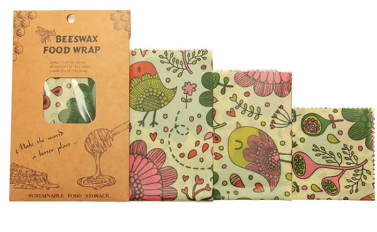 Reusable Beeswax Food Wrap – Eco-Friendly, Washable Alternative to Plastic Wraps