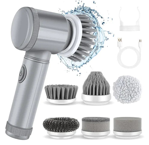 Rechargeable Cordless Electric Spin Scrubber – 7-in-1 Waterproof Power Brush for Home Cleaning