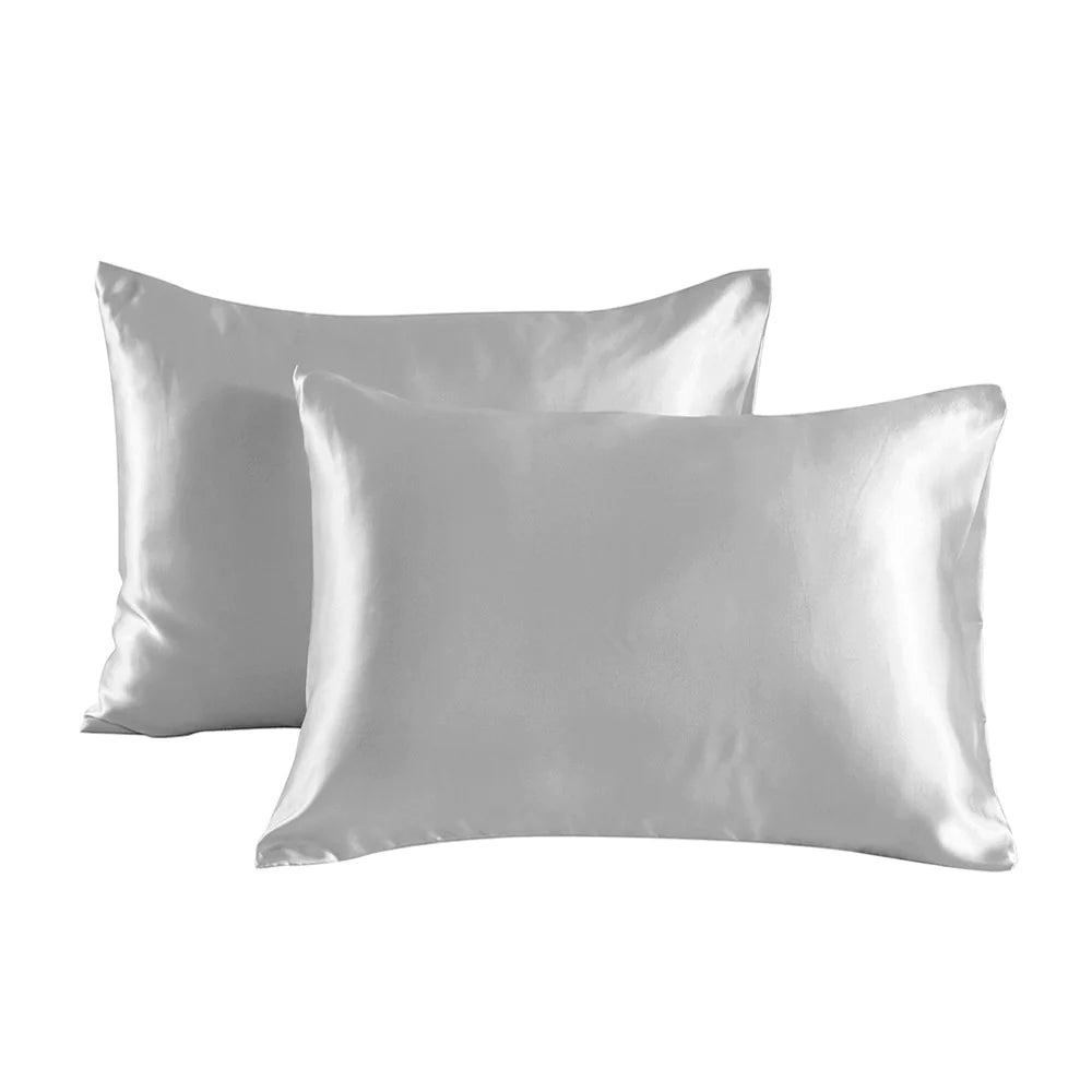Silky Soft Pillowcases – Set of 2, Hair & Skin Friendly