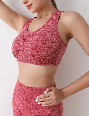 High Impact Seamless Sports Bra – Quick-Dry Yoga Top Vest for Women