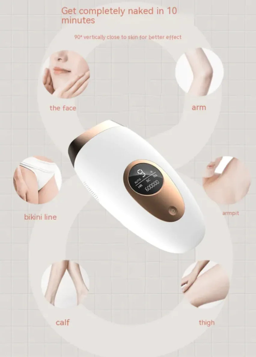 Painless Laser Hair Removal Device – Unisex, Full-Body Hair Remover