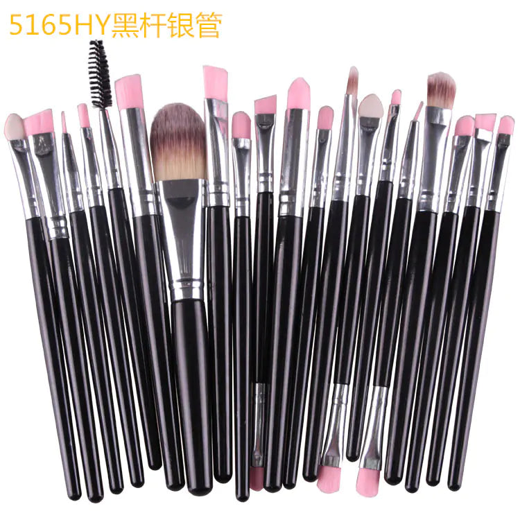 20-Piece Professional Makeup Brush Set – Face & Eye Cosmetic Tools with Soft Nylon Bristles
