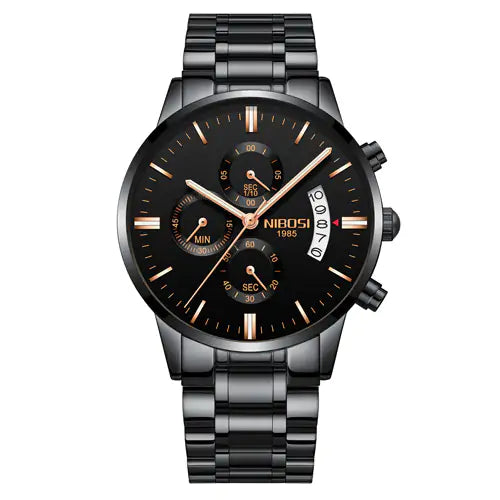 Men’s Luxurious Gold Wrist Watch – Elegant Quartz Timepiece