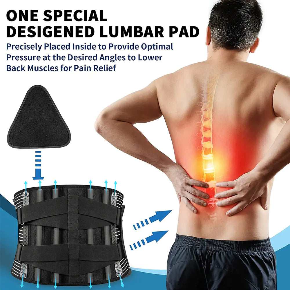 Lumbar Support Belt for Pain Relief & Sciatica – Adjustable Back Brace for Everyday Comfort | Free Shipping