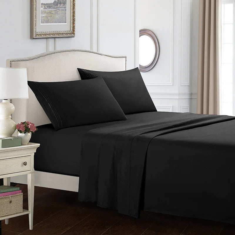 Polyester Modern Bed Sheet Set – 3/4-Piece Bedding Collection