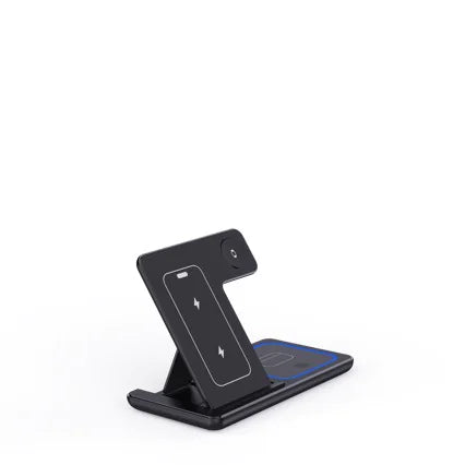 3-in-1 LED Fast Wireless Charger Stand – Foldable Charging Station (2025 Model)