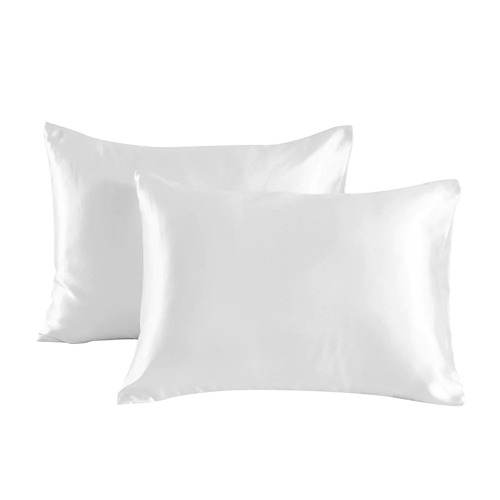 Silky Soft Pillowcases – Set of 2, Hair & Skin Friendly