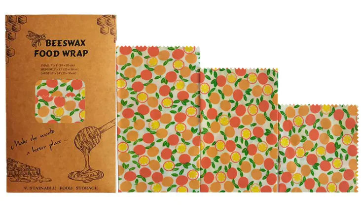 Reusable Beeswax Food Wrap – Eco-Friendly, Washable Alternative to Plastic Wraps