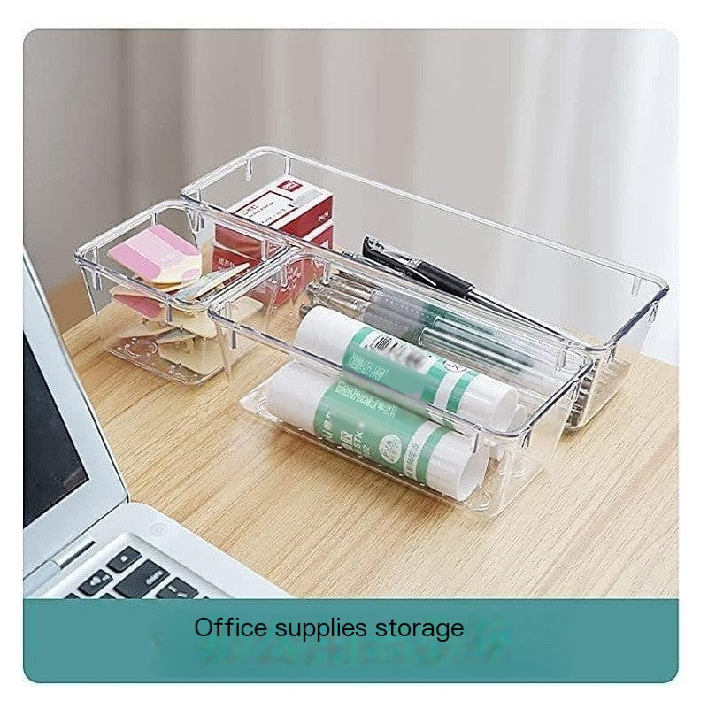 25-Piece Clear Plastic Drawer Organizer Set – Multi-Size Storage Bins for Makeup, Gadgets & More