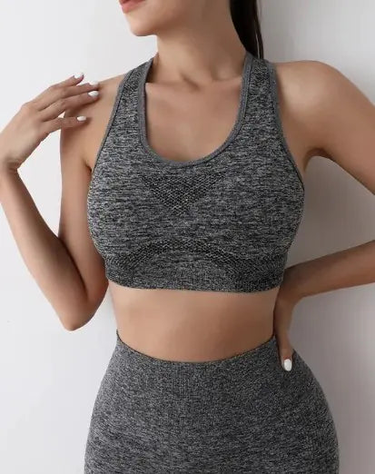 High Impact Seamless Sports Bra – Quick-Dry Yoga Top Vest for Women