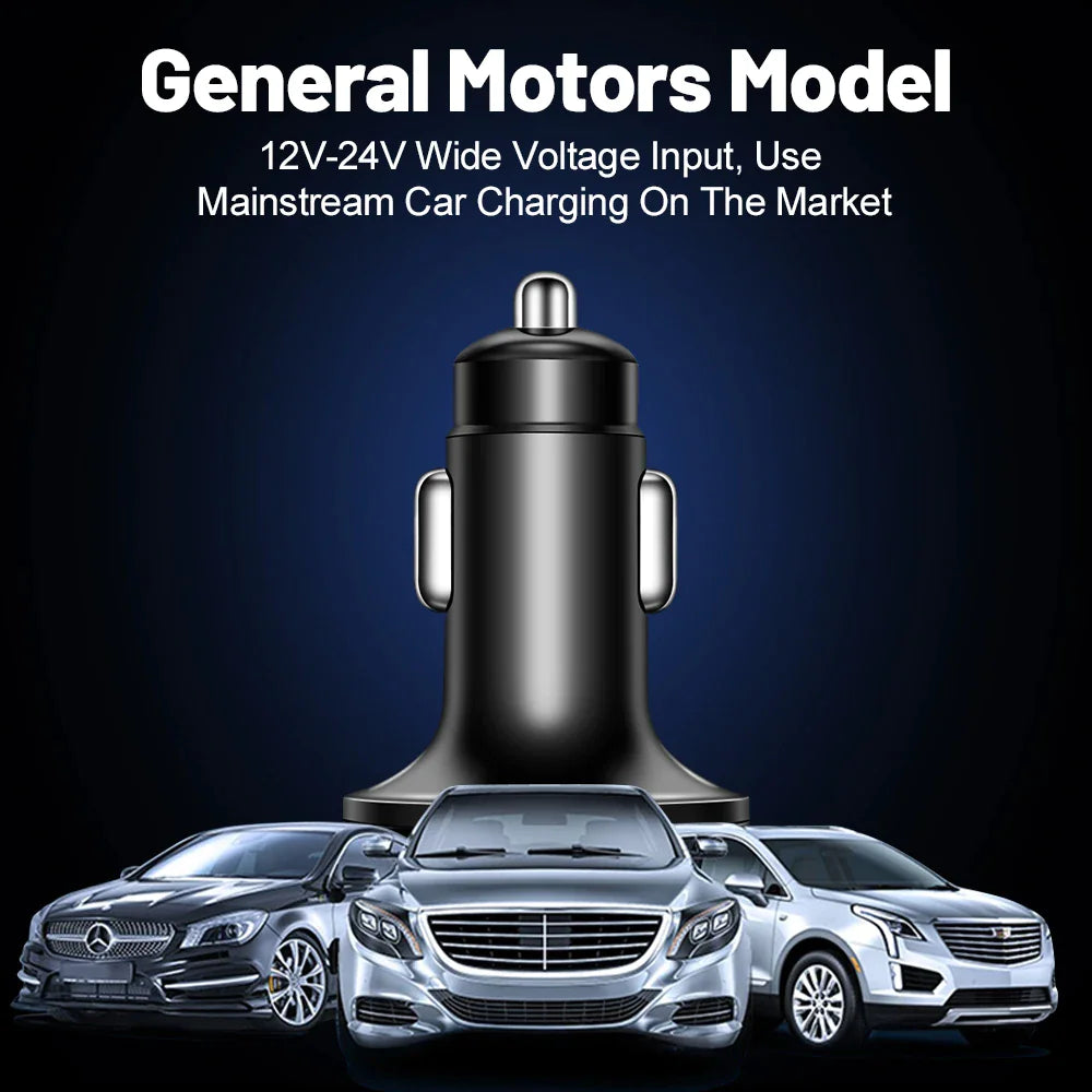 5-Port Super Fast Car Charger Adapter – USB & Type-C for iPhone, Samsung & Android