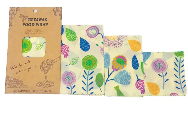 Reusable Beeswax Food Wrap – Eco-Friendly, Washable Alternative to Plastic Wraps