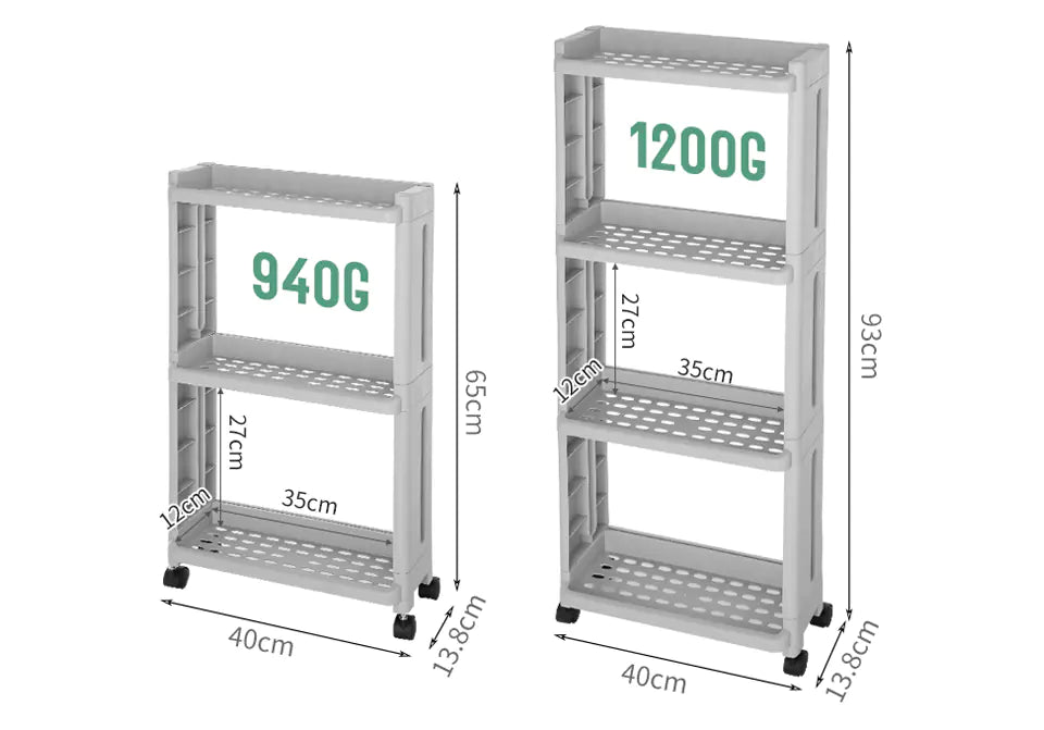 Ultra-Slim Storage Rack – Space-Saving Organizer for Kitchen & Bathroom