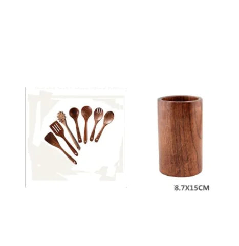 Culinary Essentials Wooden Spatulas – Premium Acacia Wood Kitchen Tools Set