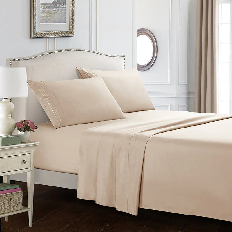 Polyester Modern Bed Sheet Set – 3/4-Piece Bedding Collection