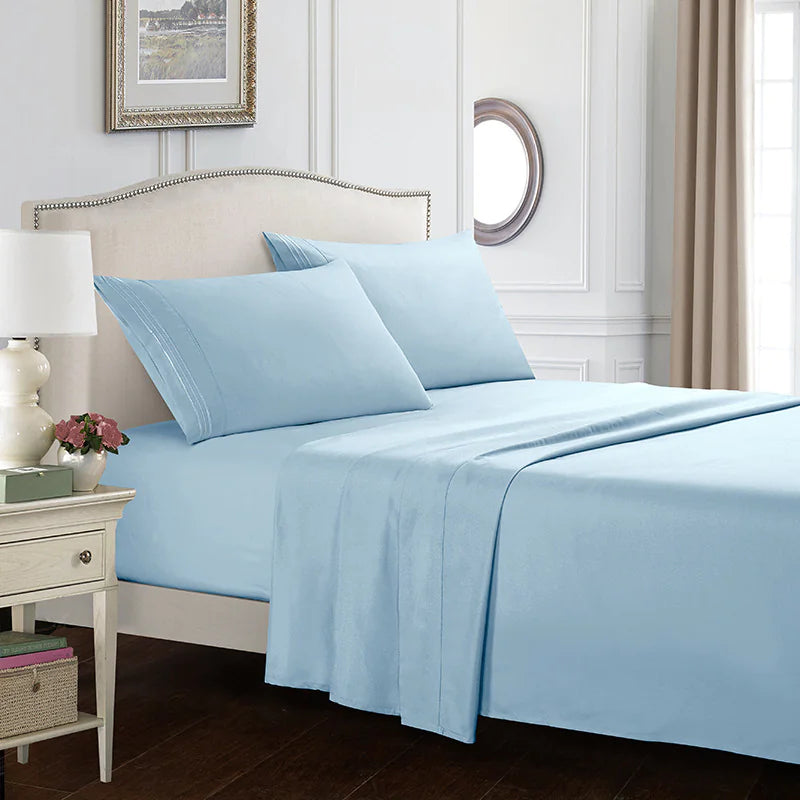 Polyester Modern Bed Sheet Set – 3/4-Piece Bedding Collection