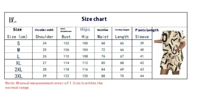 Women’s Printed Two-Piece Commuter Set – Short-Sleeve Top & Matching Shorts