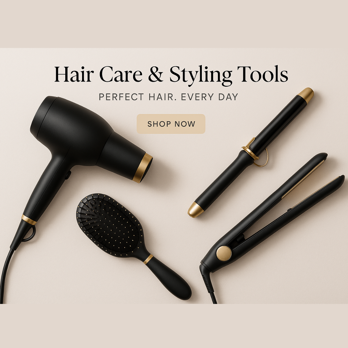 Hair Care & Styling Tools – High-quality hair dryers, straighteners, curling irons, and brushes designed to create effortless styles and maintain healthy hair every day.