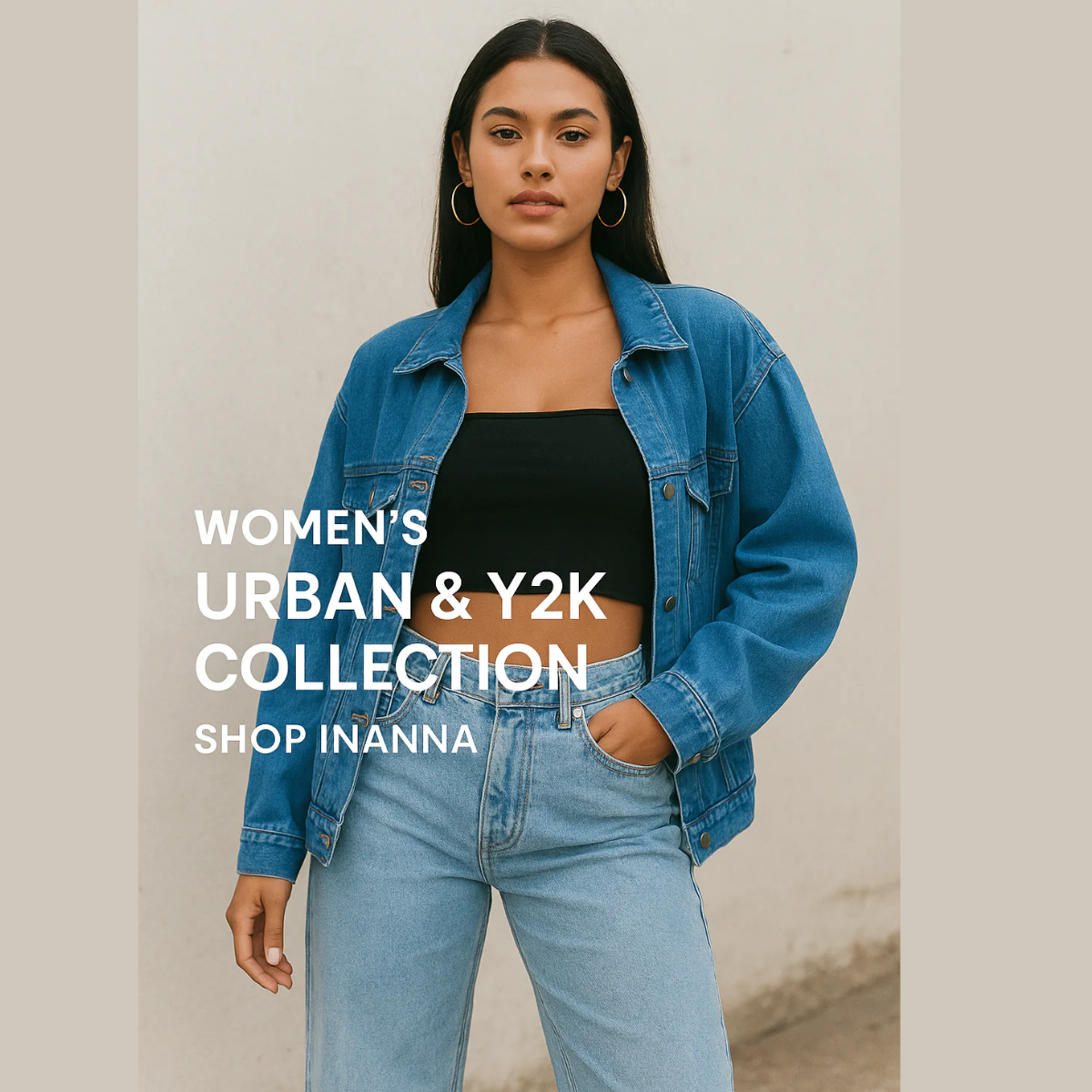 Women’s Urban & Y2K Collection – Trendy streetwear with retro 2000s vibes, featuring baggy jeans, crop tops, graphic tees, and bold statement outfits.