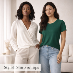 “Women’s shirts and tops including long sleeve and short sleeve styles – up to 30% off with global free shipping”