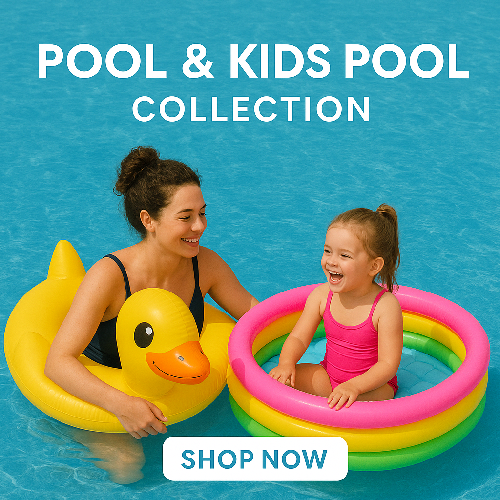 Pool & Kids Pool – Inflatable pools, splash toys, and water play essentials designed for fun and safe outdoor enjoyment for children and families.