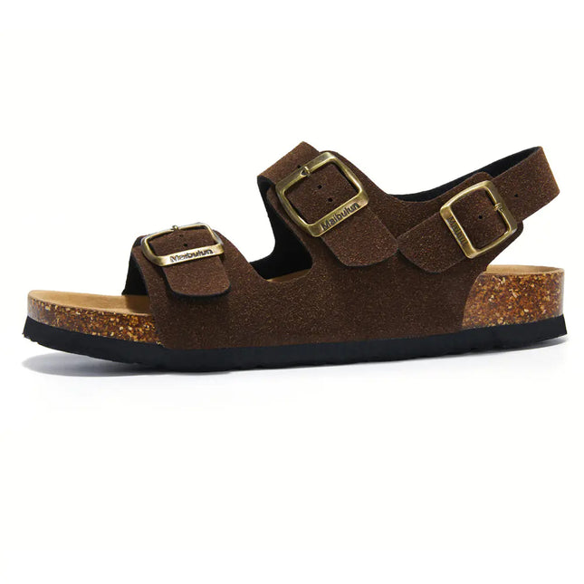 Comfortable Cork Summer Sandals for Couples – Two-Buckle Unisex Slippers