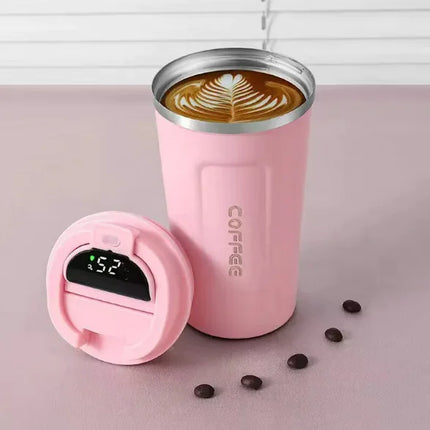 Stainless Steel Insulated Cup with Digital Temperature Display – Travel & Everyday Drinkware
