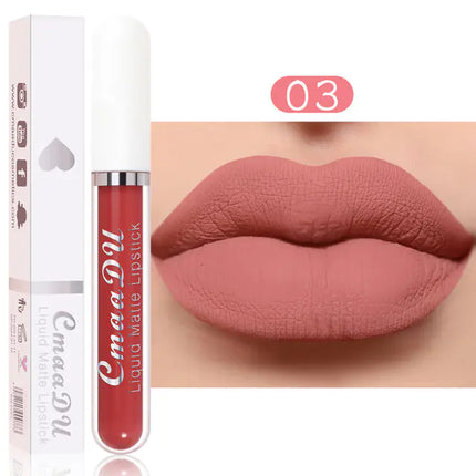 18-Color Velvet Matte Lip Gloss – Long-Lasting Liquid Lipstick