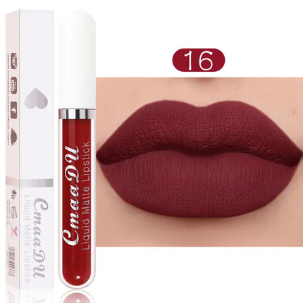 18-Color Velvet Matte Lip Gloss – Long-Lasting Liquid Lipstick