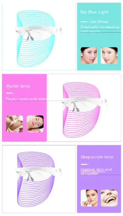 Household LED Facial Beauty & Rejuvenation Mask – Color Therapy Skincare