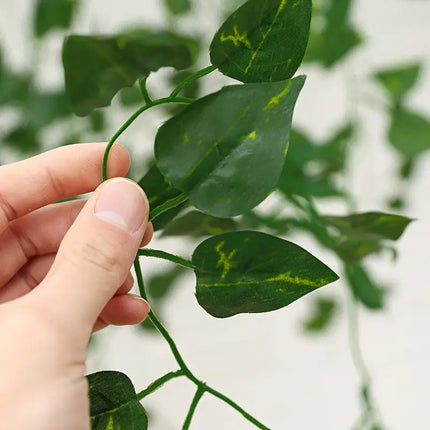 12pcs Artificial Plant Hanging Vines – Lifelike Green Leaf Home & Party Decor