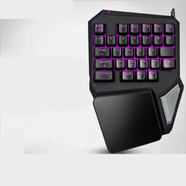 One-Handed Gaming Keyboard Set – RGB Backlit, Wired/Bluetooth Options, Ergonomic Design