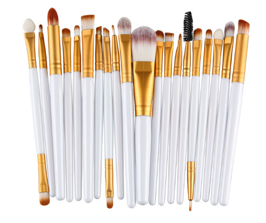 20-Piece Professional Makeup Brush Set – Face & Eye Cosmetic Tools with Soft Nylon Bristles