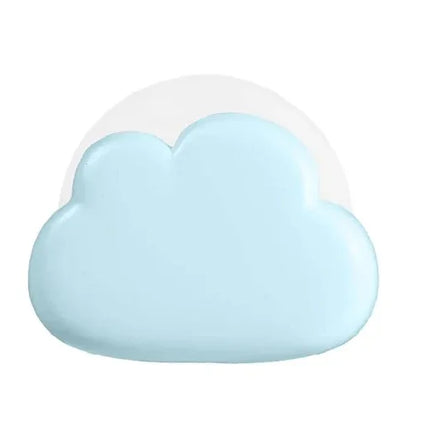 Soft blue cloud-shaped night light for kids' rooms, smooth design, gentle glow