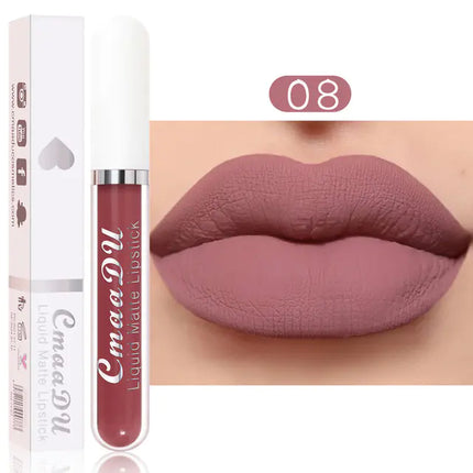 18-Color Velvet Matte Lip Gloss – Long-Lasting Liquid Lipstick