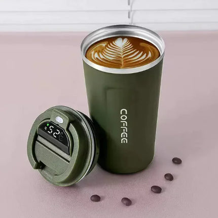 Stainless Steel Insulated Cup with Digital Temperature Display – Travel & Everyday Drinkware