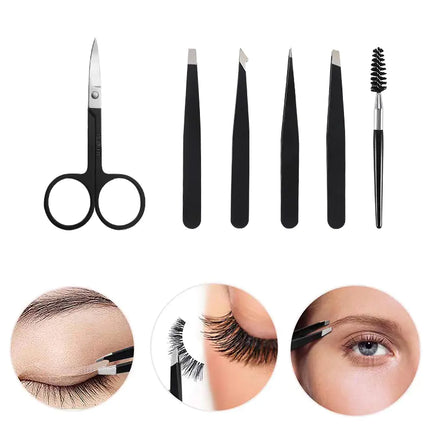 Stainless Steel Eyebrow Tweezers Grooming Set